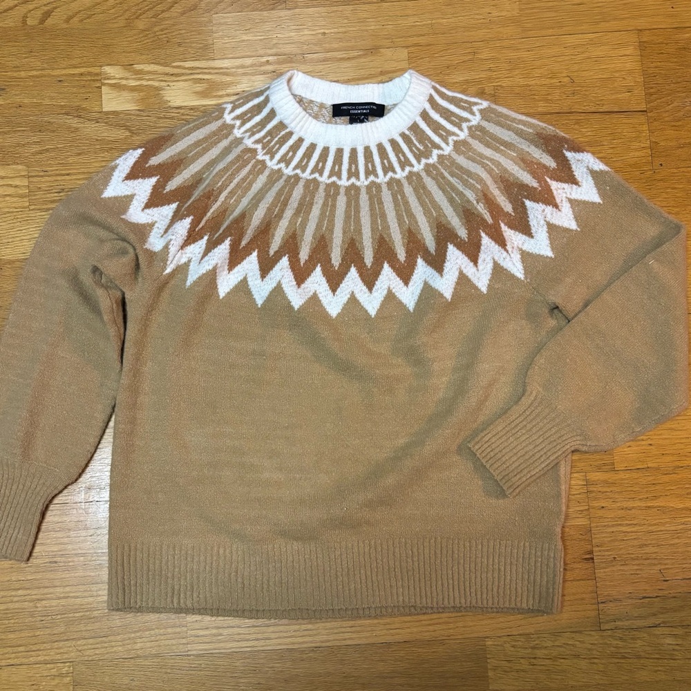 French Connection Essentials Wool Blend Fair Isle… - image 3